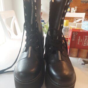 Goth combat boots